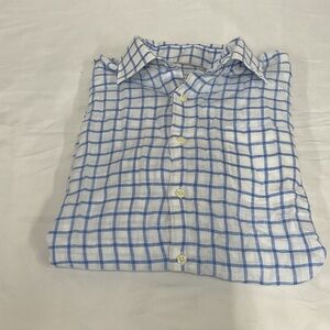 EUC Mens long sleeve button down Peter Millar shirt
